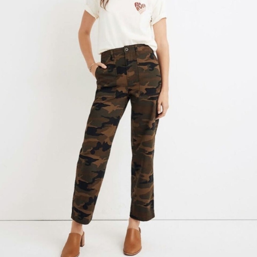 Madewell Camouflage Straight Leg Pants